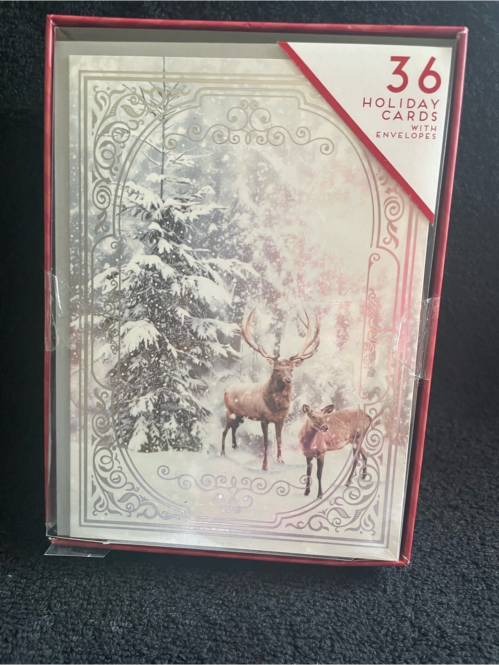 New Holiday Deer Cards Boxed Set - 36  Holiday Cards with Envelopes